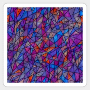 Stained Glass design pattern, seamless, violet, purple tone, geometrical, abstract design. Sticker